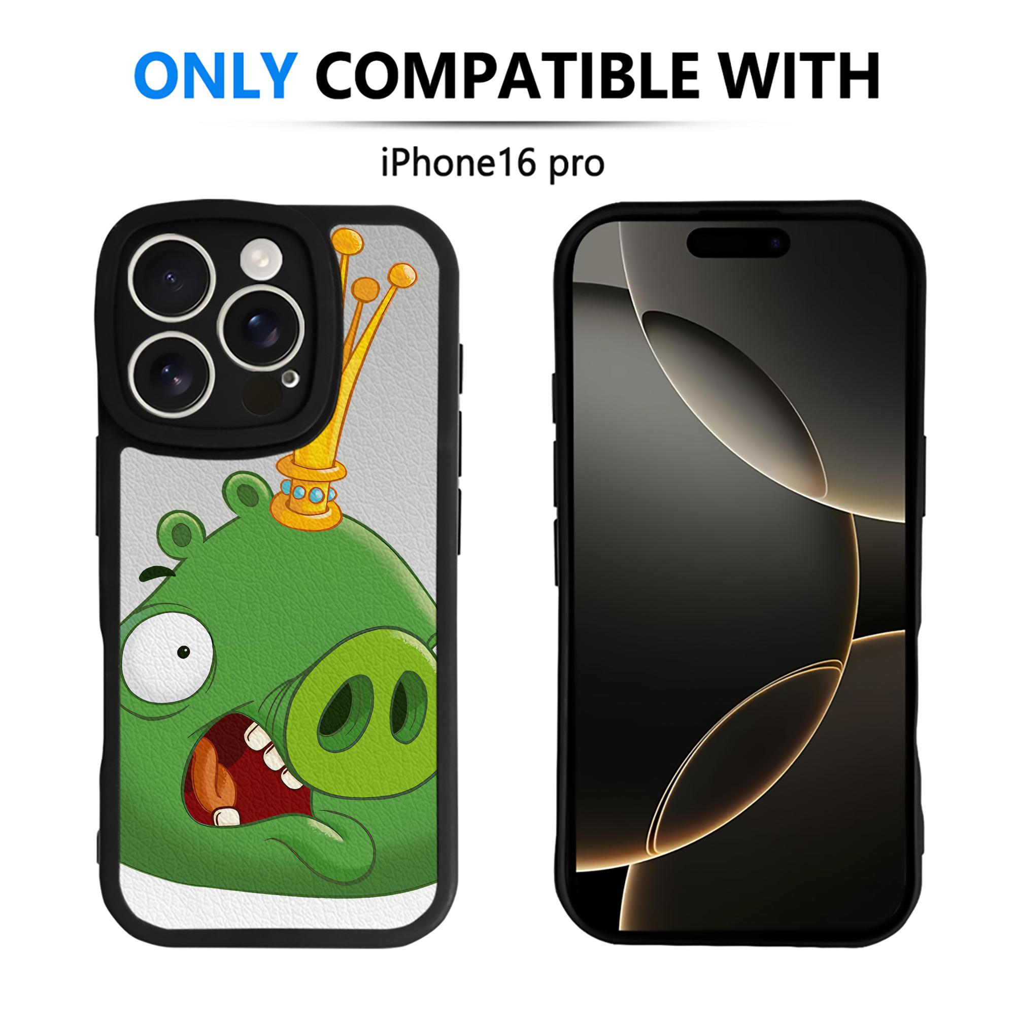 （画像用） Angry Birds アングリーバード 【iPhone 16シリーズ対応】シリコンスマホケース（レザー調） 材質：シリコン